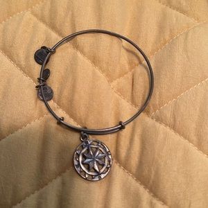 Alex and Ani compass bracelet gold slightly tarnished.
